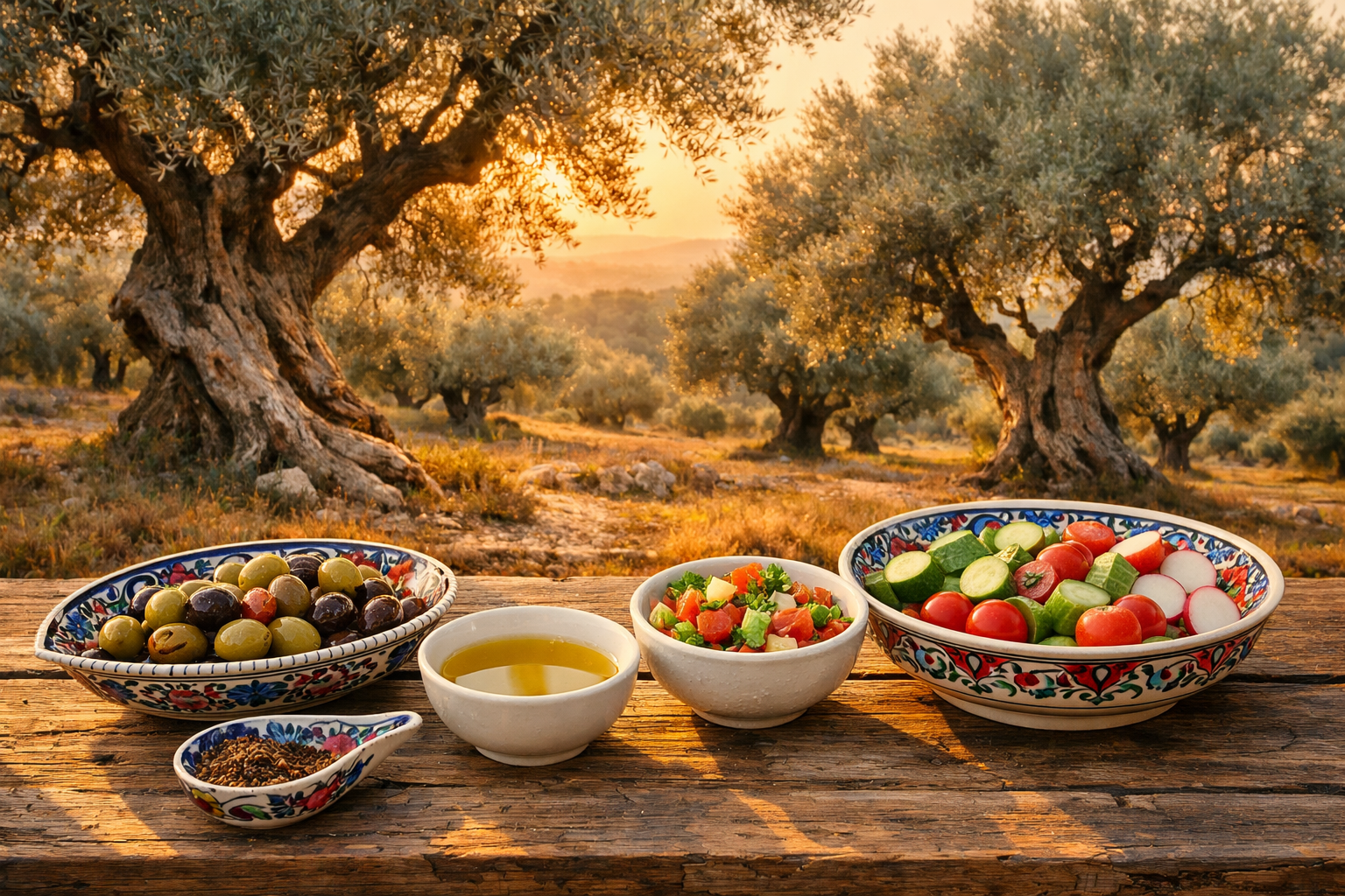 Ege bölgesinin zeytinlikleri ve geleneksel sofra düzeni