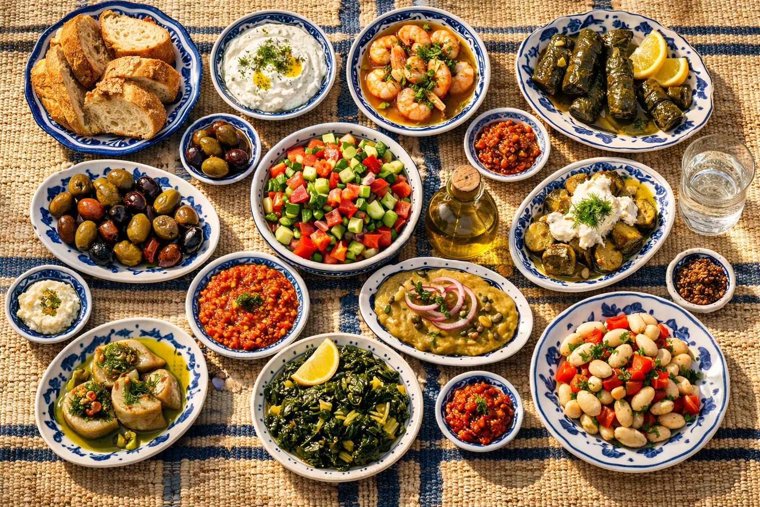 Geleneksel Ege sofra düzeni ve zeytinyağlı yemekler